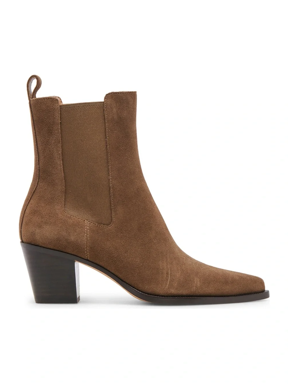 Dolce Vita Taupe Suede Chelsea Ankle Boot